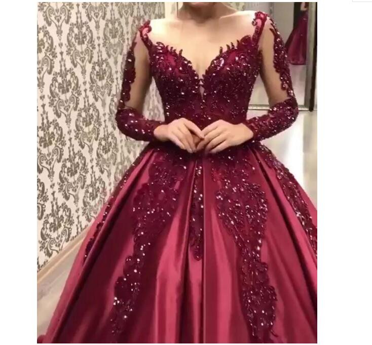 Elegantiškos moteriškos vakarinės suknelės, nėriniuotos ilgomis rankovėmis, prabangaus dizaino blizgučiais, formali suknelė iki grindų 2022 m. pavasario naujiena