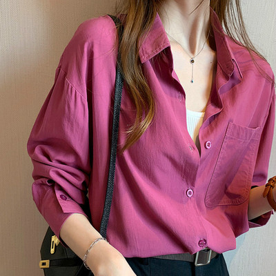 Bluze Cămăși Femei Toamnă Femei Imbracaminte nouă Simplu Femei Topuri Cozy All-match Office Elegant Coreeană Trendy Ulzzang 3XL Ins