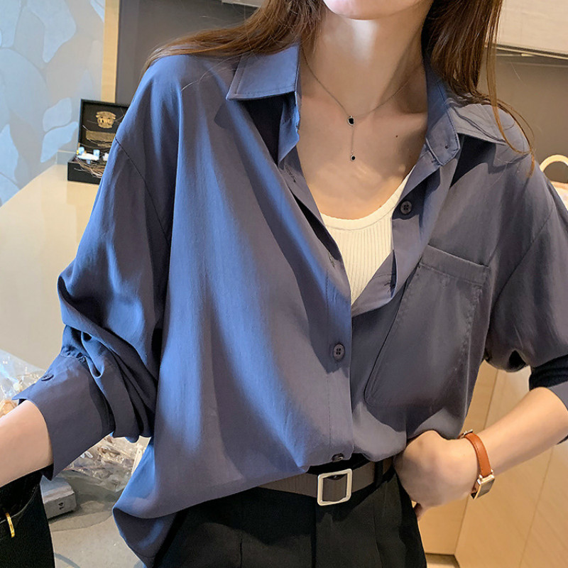 Bluze Cămăși Femei Toamnă Femei Imbracaminte nouă Simplu Femei Topuri Cozy All-match Office Elegant Coreeană Trendy Ulzzang 3XL Ins
