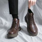 Ανοιξιάτικες φθινοπωρινές ανδρικές μπότες Μόδας Μπότες Σχεδιαστής Μοτοσικλέτας Παπούτσια ποδηλασίας για άνδρες Ανδρικά παπούτσια εξωτερικού χώρου με ψηλό μποτάκι