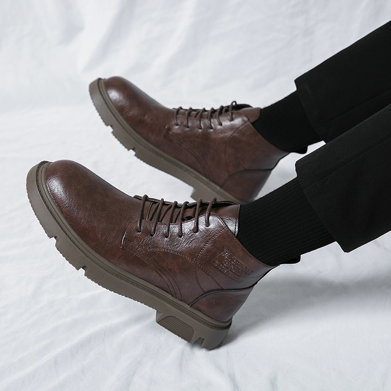 Ανοιξιάτικες φθινοπωρινές ανδρικές μπότες Μόδας Μπότες Σχεδιαστής Μοτοσικλέτας Παπούτσια ποδηλασίας για άνδρες Ανδρικά παπούτσια εξωτερικού χώρου με ψηλό μποτάκι