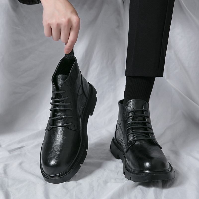 Ανοιξιάτικες φθινοπωρινές ανδρικές μπότες Μόδας Μπότες Σχεδιαστής Μοτοσικλέτας Παπούτσια ποδηλασίας για άνδρες Ανδρικά παπούτσια εξωτερικού χώρου με ψηλό μποτάκι