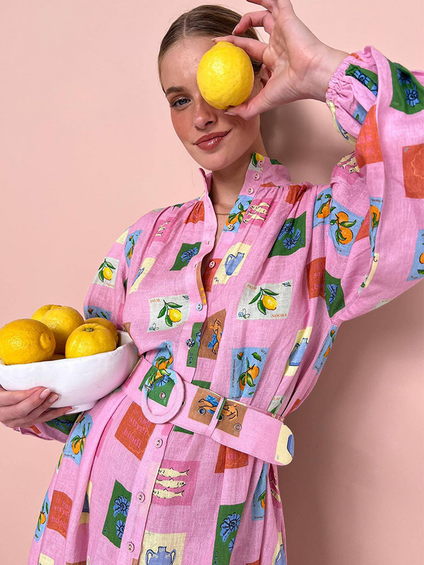 Rochie cu mânecă lungă imprimată pentru femei, elegante, cu un singur piept, curele cu guler în picioare Rochii colorate de vacanță de toamnă pentru femei, cu mânecă lungă