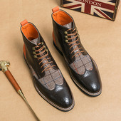 New Fashion Trends Model Casual Boots Ανδρικές μπότες 2023 Δερμάτινες μπότες εργασίας υψηλής ποιότητας Couple Same Cowhide Senior Handmade Shoes