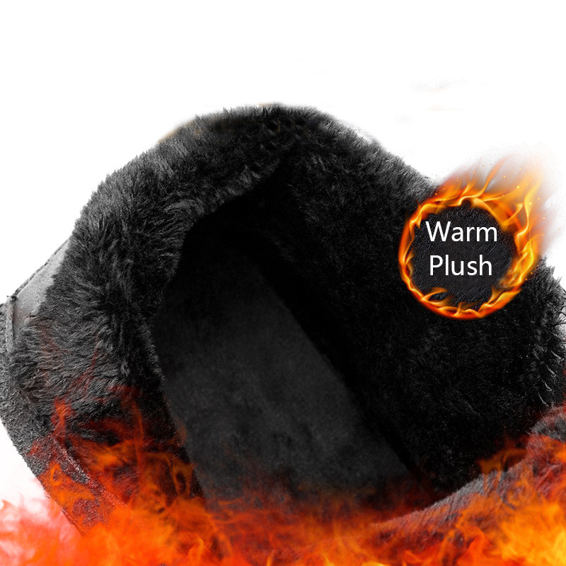 Cizme Chelsea în stil britanic Pantofi de toamnă și iarnă pentru bărbați, talpă groasă, anti-alunecare, din pentru bărbați, glezne, calde, pluș, negru DX035