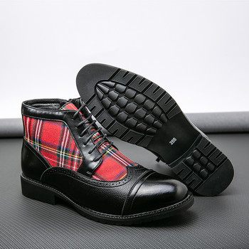 Пролет Есен Луксозни маркови дизайнерски голи ботуши Мъжки червени и черни ботуши Челси Външни удобни ежедневни обувки с мека подметка мъжки
