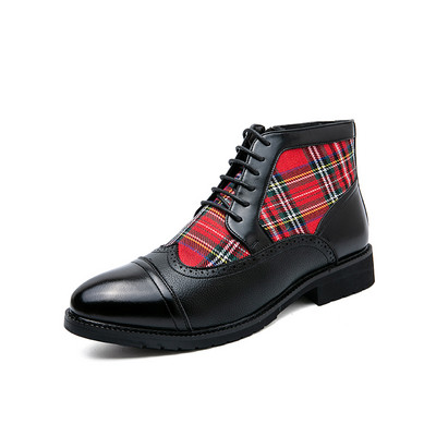 Proljeće jesen Luksuzne brendirane dizajnerske gole čizme Muške crvene i crne Chelsea čizme Vanjske udobne ležerne cipele s mekanim potplatom muške