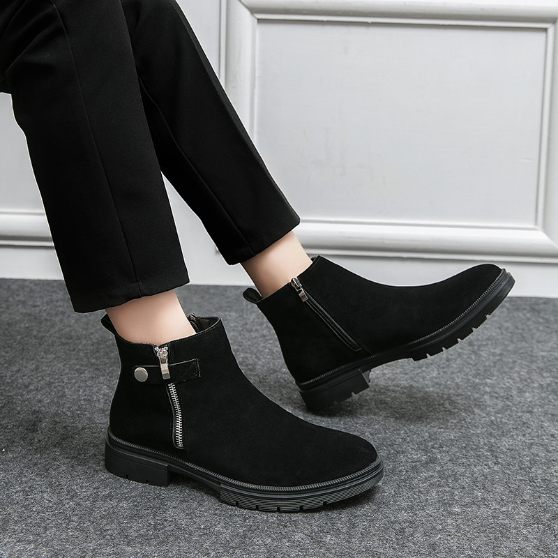 Πολυτελής μάρκα Αντίστροφη σουέτ Ανδρικές μπότες Chelsea Μόδα παπούτσια Δερμάτινες μπότες Ανδρικά υποδήματα Κλασικά ανδρικά μποτάκια άνετες μπότες