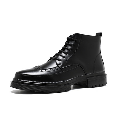 Zimsko krzno u britanskom stilu Tople čizme od kože Muške udobne modne svestrane natikače za poslovne sastanke Svečane čizme za zabavu