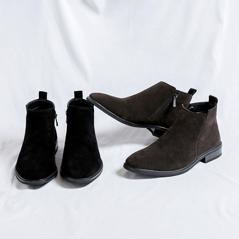 Misalwa Suede Δερμάτινα Ανδρικά Μποτάκια Ανδρικά με φερμουάρ Business Casual Δερμάτινα Ανδρικά Μπότες Chelsea Φθινοπωρινή χειμερινή μόδα Oxford Ανδρικά παπούτσια