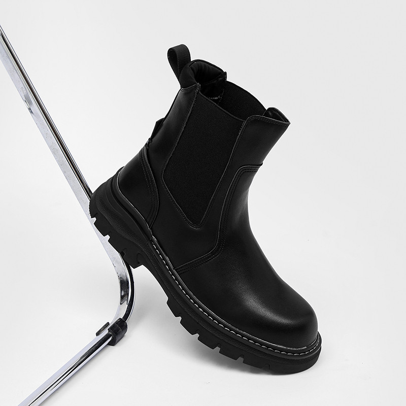 2023 Νέες μπότες Chelsea για ανδρικά παπούτσια πλατφόρμας Ανδρικά σπαστά δερμάτινα πολυτελή μποτάκια Slip On Boots Casual παπούτσια