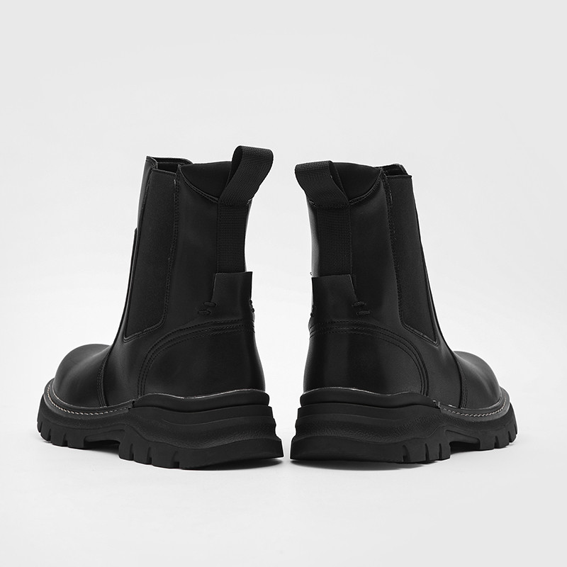 2023 Νέες μπότες Chelsea για ανδρικά παπούτσια πλατφόρμας Ανδρικά σπαστά δερμάτινα πολυτελή μποτάκια Slip On Boots Casual παπούτσια