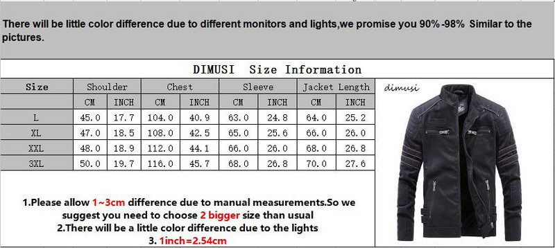DIMUSI Jachetă din piele pentru bărbați, din lână, haine calde din piele pentru bărbați, motociclete, vintage, jachete din piele PU chaqueta cuero hombre