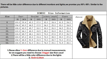 DIMUSI Зимно мъжко кожено яке Ежедневно мъжко дебело поларено топлокожено яке Мъжки кожени якета с кожена яка 6XL