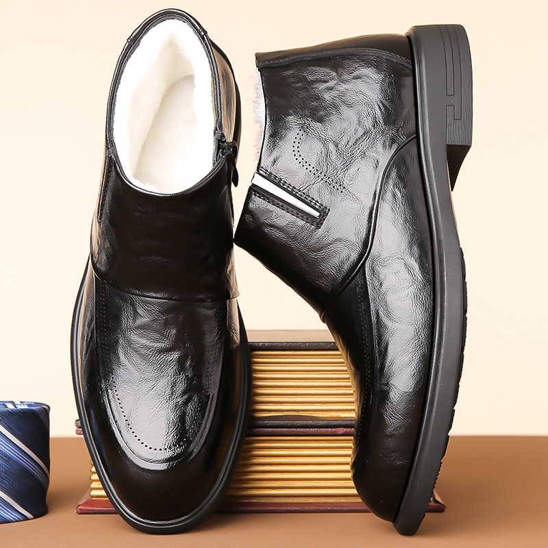 Noi de înaltă calitate rochie formală pentru bărbați pantofi din piele în stil britanic versatile cizme înalte cizme de zăpadă izolate din bumbac