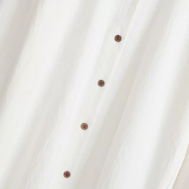 Ležerne duge košulje u ženskom stilu s kratkim ovratnikom i kratkim ovratnikom velike veličine Ženska modna jednobojna široka bluza