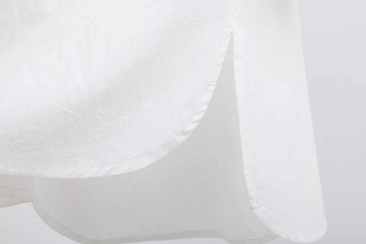 Ležerne duge košulje u ženskom stilu s kratkim ovratnikom i kratkim ovratnikom velike veličine Ženska modna jednobojna široka bluza