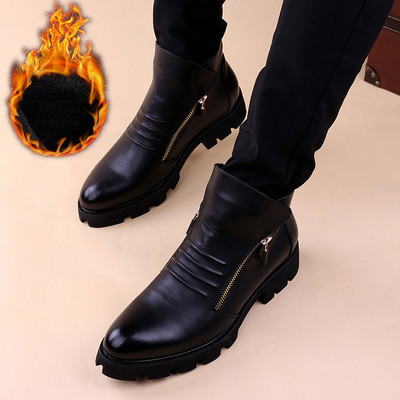 ανδρικές μπότες casual πλατφόρμα από παπούτσια μαύρα μοντέρνα chelsea μποτάκια δροσερά φθινοπωρινά χειμερινά υποδήματα χορού χορού botas ankle botas