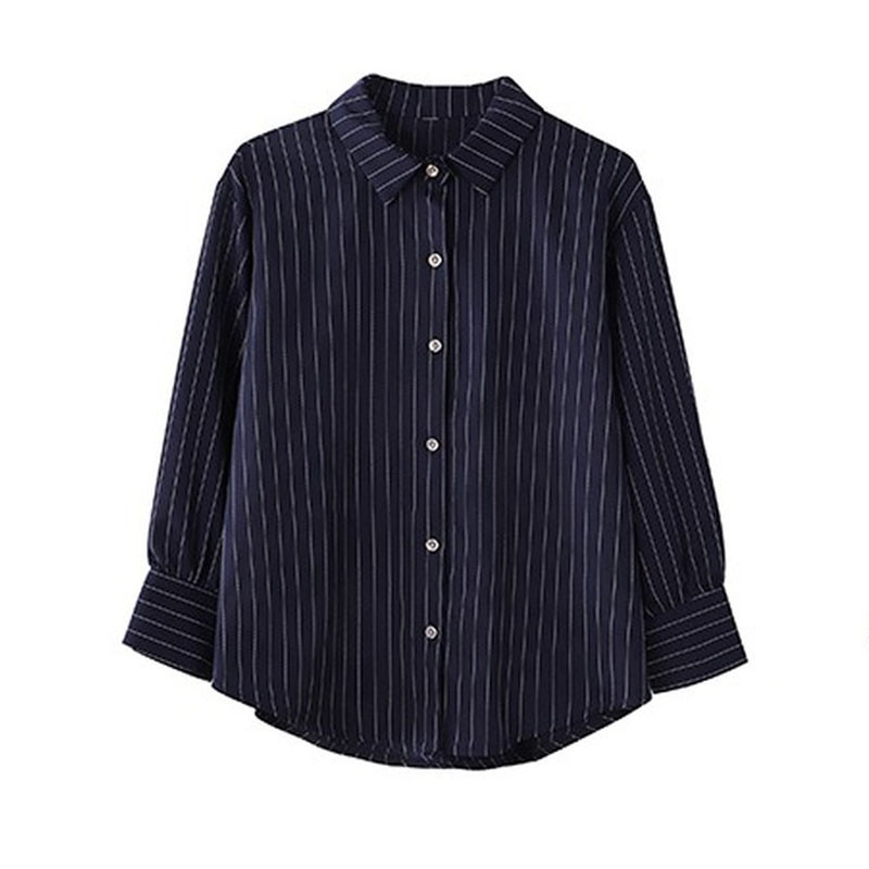 Μόδα Γυναικείες Μπλούζες Φθινοπωρινά μακρυμάνικα Γυναικεία Πουκάμισα Ριγέ Μπλούζα Εργασίας Γραφείου Γυναικεία Μπλούζες Ρετρό Επαγγελματικά Ενδύματα 10688