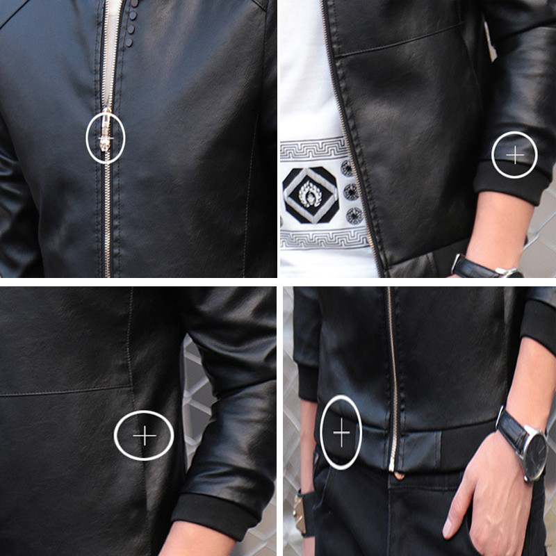 DIMUSI Jachetă din piele pentru bărbați Mantoane biker din PU Jachete de primăvară toamnă de modă Jachete din piele artificială pentru bărbați Mantoane de motocicletă slim Fit Îmbrăcăminte