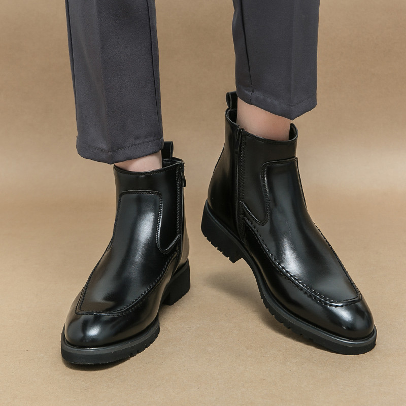 Iarna Handmade Bărbați Moda Business Cizme din piele Botine de lux Pantofi de birou casual Bărbați Cizme Chelsea de designer original