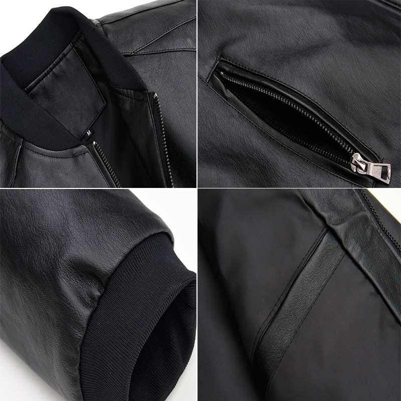 DIMUSI Jachete din PU pentru bărbați de toamnă ocazional Jachete de motocicletă din piele artificială de epocă pentru bărbați de modă Jachete de moto cu fermoar pentru bărbați Îmbrăcăminte 8XL