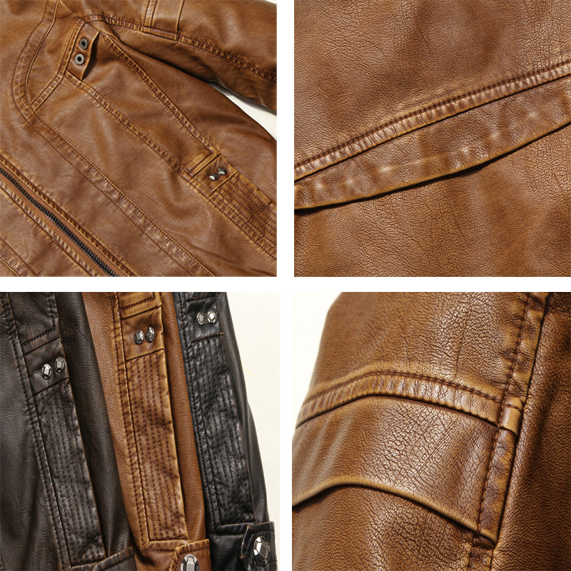 DIMUSI Toamnă Iarnă Jachetă din piele PU pentru bărbați Mantoane din piele pentru motociclete Mantoane din piele pentru bărbați de afaceri jaqueta de couro masculin, TA285