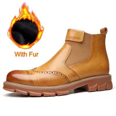 Luksuzne kožne muške čizme Dizajnerske marke Italija Prozračne ležerne čizme Nove muške poslovne čizme za van, Elegantne uredske radne cipele