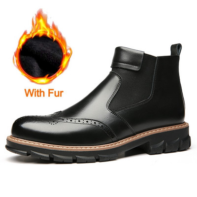 Luksuzne kožne muške čizme Dizajnerske marke Italija Prozračne ležerne čizme Nove muške poslovne čizme za van, Elegantne uredske radne cipele