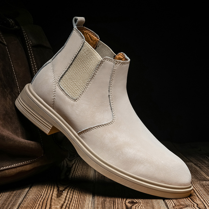 Χειμερινές ανδρικές μπότες Chelsea Δερμάτινο Στυλ Αστραγάλου Μόδα Μέγεθος 45 46 47