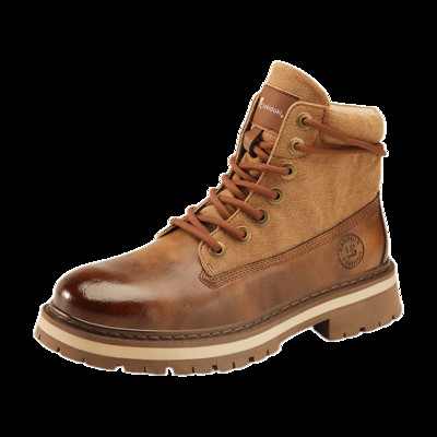 Cizme pentru bărbați de marcă de lux Cizme ocazionale de modă cu personalitate nouă Pantofi de iarnă din piele înaltă pentru exterior Cizme de maree Cizme britanice