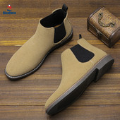 Pantofi pentru bărbați 40-46 cizme bărbați 2023, marca de modă, cizme confortabile din piele, Cizme bărbați, glezne, pantofi casual, iarna 1016