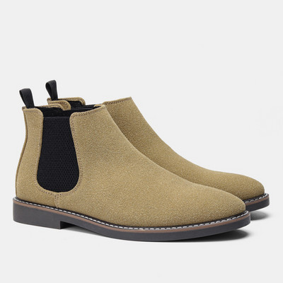 Pantofi pentru bărbați 40-46 cizme bărbați 2023, marca de modă, cizme confortabile din piele, Cizme bărbați, glezne, pantofi casual, iarna 1016