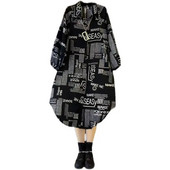 2022 Νέο καλοκαιρινό τύπωμα εξωτερικών ενδυμάτων Φαρδύ γυναικείο μακρυμάνικο πουκάμισο μεσαίο μακρύ ίσιο φόρεμα λεπτό γυναικείο παλτό