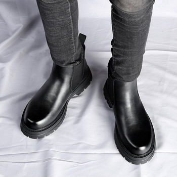 2023 Нови черни ботуши Челси за мъже Класически модни бизнес мъжки ботуши с кръгли пръсти Безплатна доставка Botas Мъжки ежедневни Botas