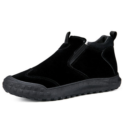 STRONGSHEN Ανδρικό δερμάτινο ζεστό γούνινο μποτάκι Chelsea Χειροποίητο Χειμερινό βελούδινο άνετο μποτάκι Zapatos De Hombre