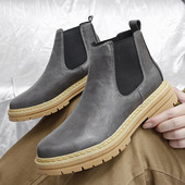 Ανδρικές μπότες Chelsea Vintage κοντές νυφικές casual κλασικές ρετρό μπότες σε δερμάτινες μπότες