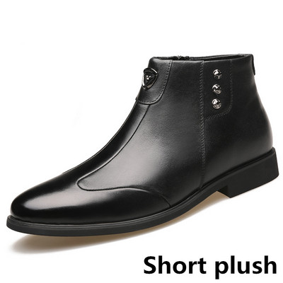 Cizme Chelsea Bărbați Pantofi militari Pantofi italieni Cizme din piele Bărbați Pantofi de iarnă Botine scurte de pluș Bărbați Mărime mare 48 Ayakkabi