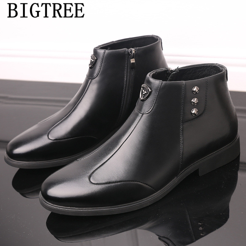 Cizme Chelsea Bărbați Pantofi militari Pantofi italieni Cizme din piele Bărbați Pantofi de iarnă Botine scurte de pluș Bărbați Mărime mare 48 Ayakkabi