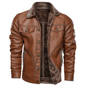 Zimska debela jakna od flisa Muška kožna jakna Muška krznena podstava od kašmira Modna topla gornja odjeća Kaputi u vintage stilu Plus veličina 7XL 8XL