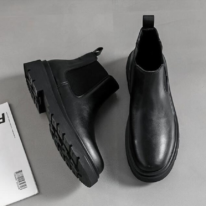 Muške Chelsea čizme Gležnjače u talijanskom stilu Mekana koža Muške čizme Udobne kožne čizme u engleskom stilu 1AA49