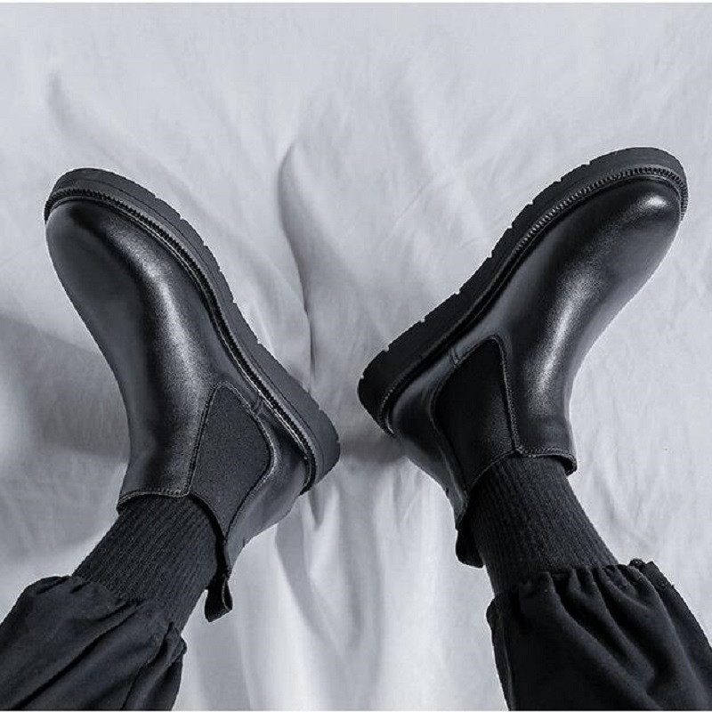 Muške Chelsea čizme Gležnjače u talijanskom stilu Mekana koža Muške čizme Udobne kožne čizme u engleskom stilu 1AA49