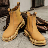 Spring Big Yellow Boots Desert Big Headed Workwear Pantofi pentru bărbați - Z221