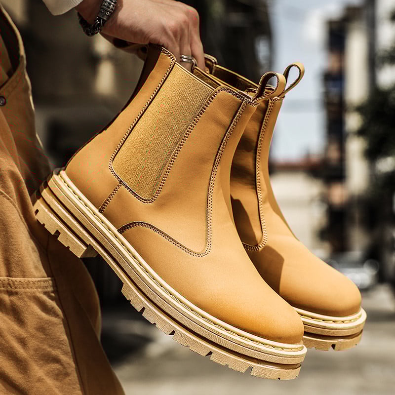 Spring Big Yellow Boots Desert Big Headed Workwear Pantofi pentru bărbați - Z221