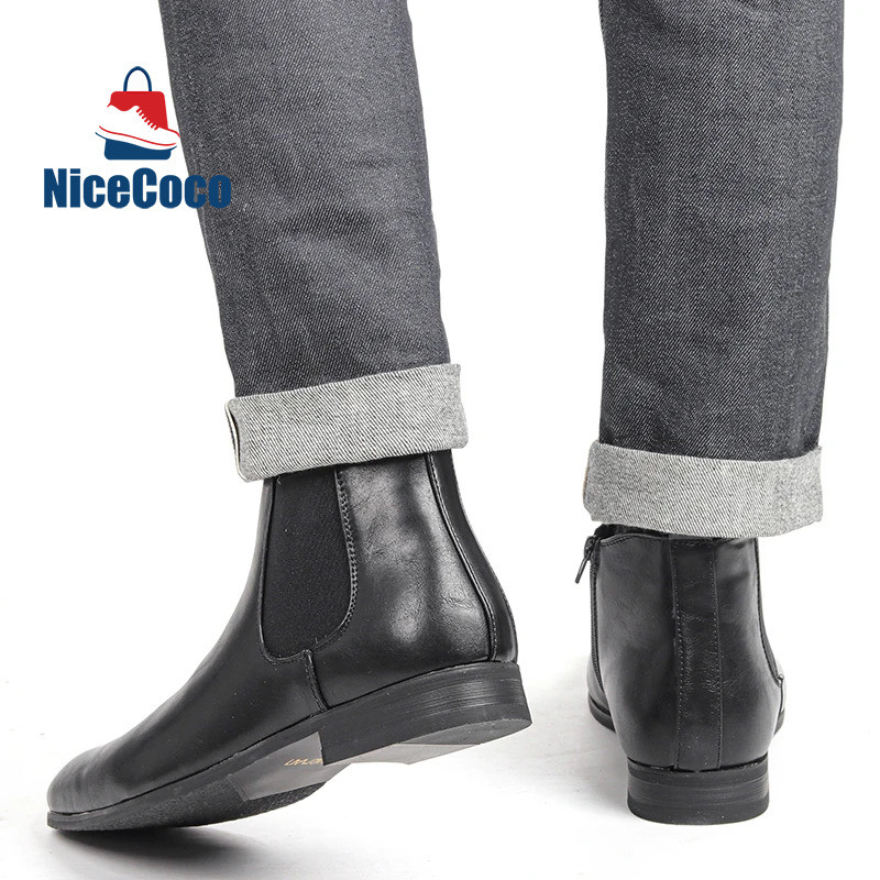 Cipele za muškarce Veličina 7~13 Muške Chelsea čizme Talijanski stil Gležnjače od meke kože Muške čizme 1016