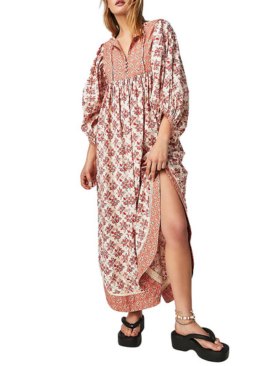 Ženske dugačke haljine s dugmadima s prednjim izrezom i bočnim prorezima s džepovima Boemska duga haljina s cvjetnim uzorkom na vezanje za odmor na plaži