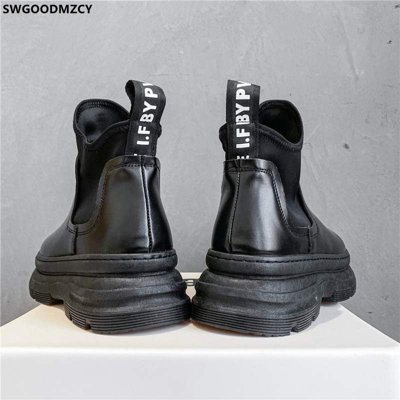 Cizme Chelsea Bărbați Pantofi cu platformă Cizme pentru bărbați Cizme din piele Bărbați Pantofi casual pentru bărbați 2023 Zapatillas Hombre Chaussure