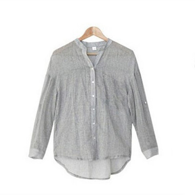 Bluză de vară Cămașă Femei Topuri din material subțire Top din bumbac Bluze albe Cămăși pentru femei Îmbrăcăminte cu mânecă lungă Camisa