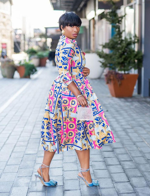 2021, nou sosire, rochie de brand celebru, imprimeu de lux, cu decolteu, maneca lunga, rochie midi pentru dama de birou, rochii