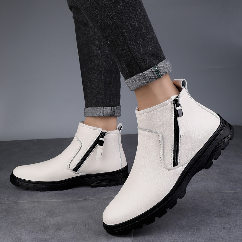 Pantofi de afaceri pentru bărbați din Pantofi casual italieni de lux Cizme Chelsea calde de iarnă Botine formale pentru bărbați de înaltă calitate